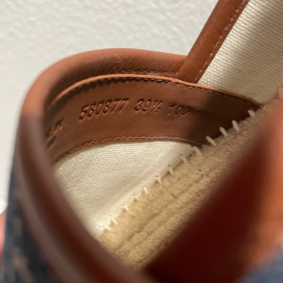 Gucci Denim Blue GG Espadrilles 39.5EU/9.5US- Pre-owned. - Picture 5 of 7